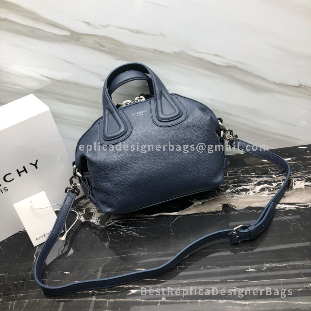 Givenchy Micro Nightingale Handbag In Blue Goatskin SHW 2-28623S